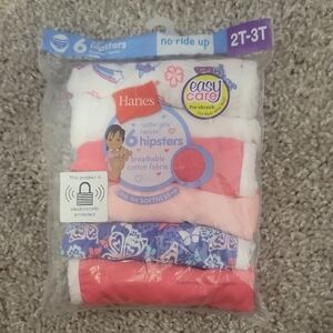 Toddler girls hipster underwear 2t-3t (6pk)